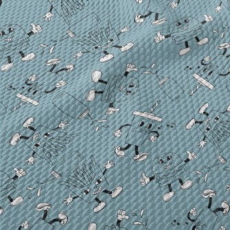 Cartoon Fast Food Doll Birdseye Piqué