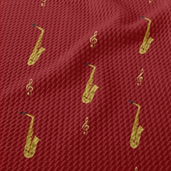 Saxophone Pattern Birdseye Piqué