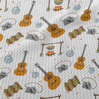 Summer Outdoor Camping Birdseye Piqué