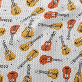 Ukulele Lily Pattern Birdseye Piqué