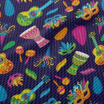Colorful Brazilian Carnival Birdseye Piqué