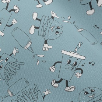 Cartoon Fast Food Doll Chiffon