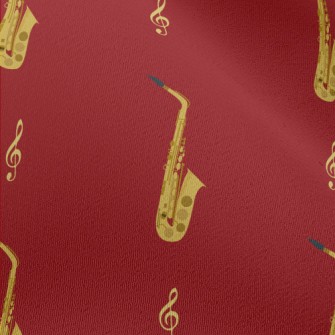 Saxophone Pattern Chiffon