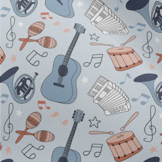 Colorful Hand Drawn Musical In Chiffon