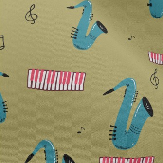 Blue Saxophone Chiffon