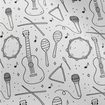 Cute Black And White Musical I Chiffon