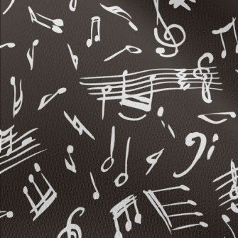 Hand Drawn Irregular Musical N Chiffon