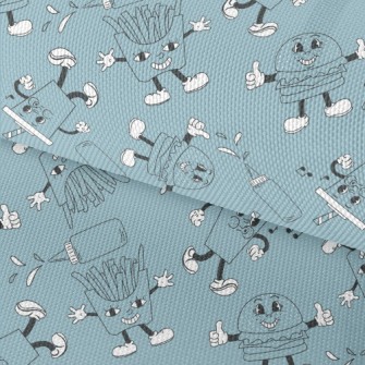 Cartoon Fast Food Doll Waterproof Oxford