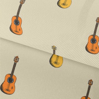 Hand Drawn Colorful Guitar Waterproof Oxford