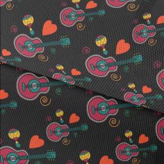 Colorful Guitar And Shaker Waterproof Oxford