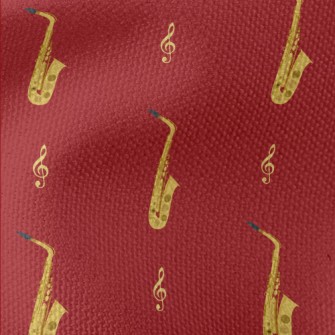 Saxophone Pattern Waterproof Canvas