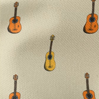 Hand Drawn Colorful Guitar Waterproof Canvas
