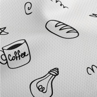 Breakfast With Light Bulb Athletic Mesh Flat Back