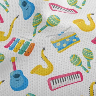 Cute Cartoon Colorful Musical  Athletic Mesh Flat Back