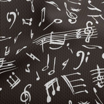 Hand Drawn Irregular Musical N Athletic Mesh Flat Back