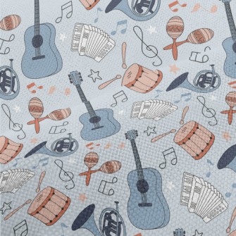 Colorful Hand Drawn Musical In Performance Linen