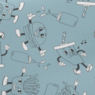 Cartoon Fast Food Doll Twill