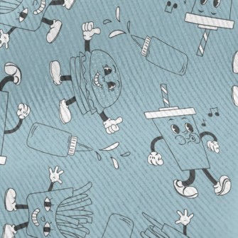 Cartoon Fast Food Doll Standard Corduroy