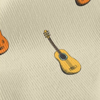 Hand Drawn Colorful Guitar Standard Corduroy