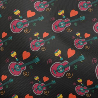 Colorful Guitar And Shaker Dobby