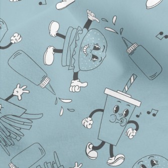 Cartoon Fast Food Doll Micro Fleece