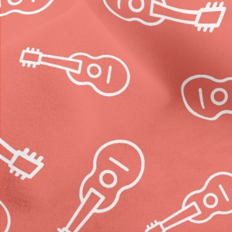 Simple Guitar Pattern Micro Fleece