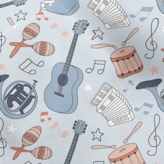 Colorful Hand Drawn Musical In Micro Fleece