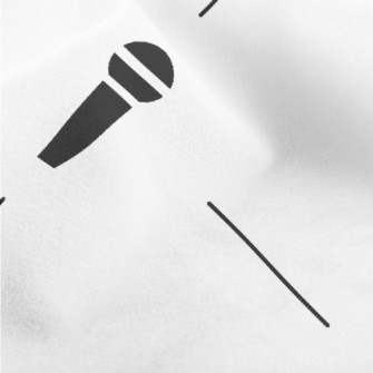 Microphone Pattern Micro Fleece