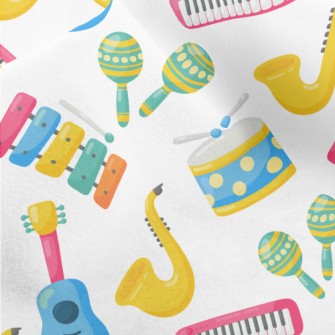 Cute Cartoon Colorful Musical  Micro Fleece