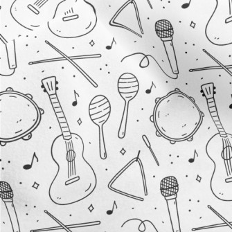 Cute Black And White Musical I Micro Fleece