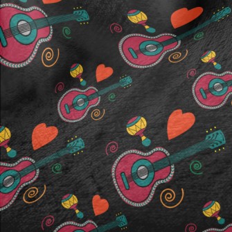 Colorful Guitar And Shaker Minky
