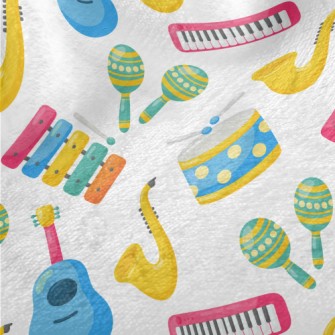 Cute Cartoon Colorful Musical  Minky