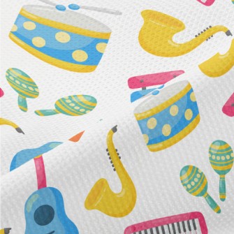Cute Cartoon Colorful Musical  Piqué