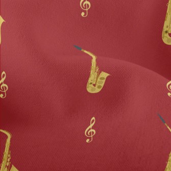 Saxophone Pattern Lightweight Performance Linen