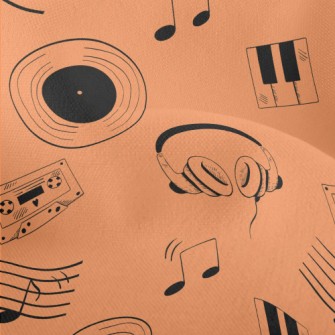 Vinyl Records And Cassettes Lightweight Performance Linen