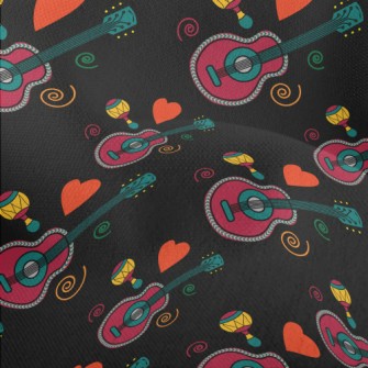 Colorful Guitar And Shaker Lightweight Performance Linen