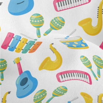 Cute Cartoon Colorful Musical  Lightweight Performance Linen