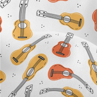 Ukulele Lily Pattern Lightweight Performance Linen