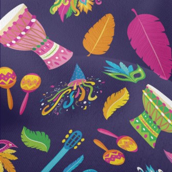 Colorful Brazilian Carnival Lightweight Performance Linen