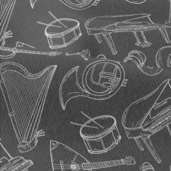 Hand Drawn Common Musical Inst Modern Jersey