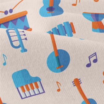 Blue Cute Musical Instrument Modern Jersey
