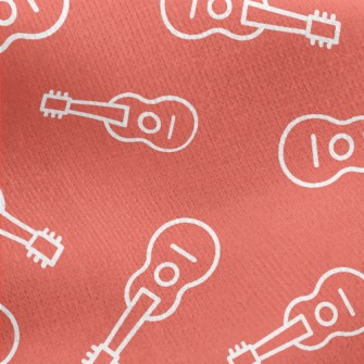 Simple Guitar Pattern Jersey Backed Fleece