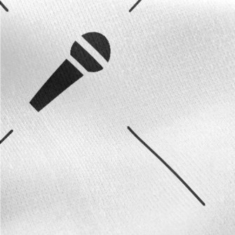Microphone Pattern Jersey Backed Fleece