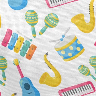 Cute Cartoon Colorful Musical  Pongee