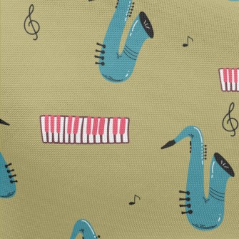 Blue Saxophone Pongee