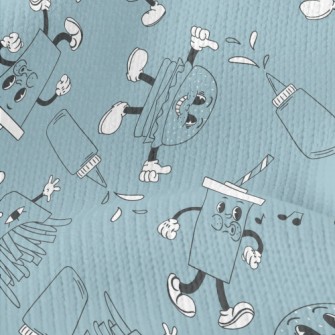 Cartoon Fast Food Doll Stretch Jersey