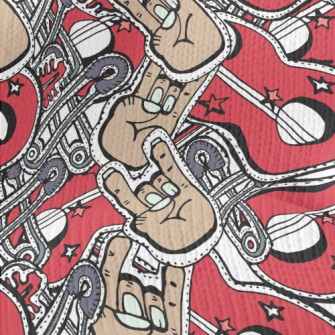 American Rock Pattern Stretch Jersey