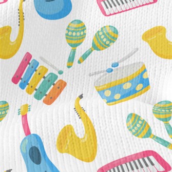 Cute Cartoon Colorful Musical  Stretch Jersey