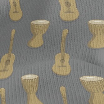 Reggae Music Instruments Stretch Jersey