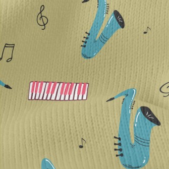 Blue Saxophone Stretch Jersey